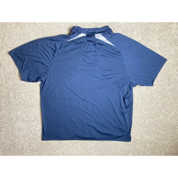 Nike Performance Mens XXL Golf Shirt Short Sleeve Top Collared Blue White - Picture 2 of 5